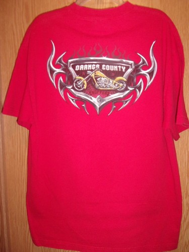 Orange county cycles red t - orange, xl