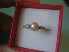 Bague    PERLE  de  culture +