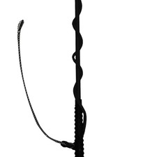 EQuest Longe . - Noir - 120 CM Fouet Lungeing Entraînement Chevaux / Dressage