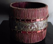 ANCIEN POT À CRAYONS EN TALOSEL ET MIROIR LINE VAUTRIN ? HENRY ?