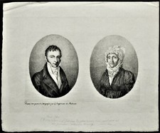 Rare lithographie par Godefroy