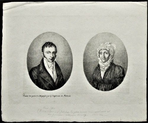 Rare lithographie par - , godefroy