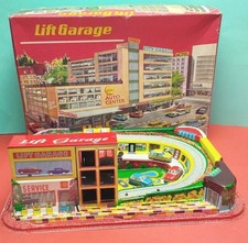Jouet ancien tôle Technofix 308  lift garage West Germany En Boîte 3 Voitures