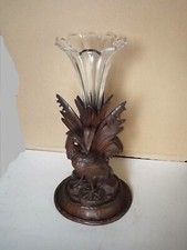 Vase bois Forêt Noire héron