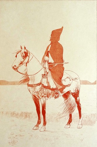 Cavalier arabe cheval sur - cavalier, à