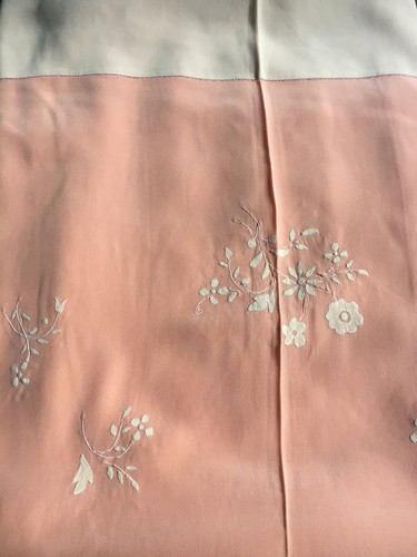 Linge ancien drap broderie - ancien,