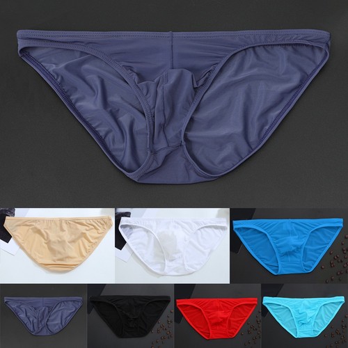 Hommes sexy glace soie slips - glace, u