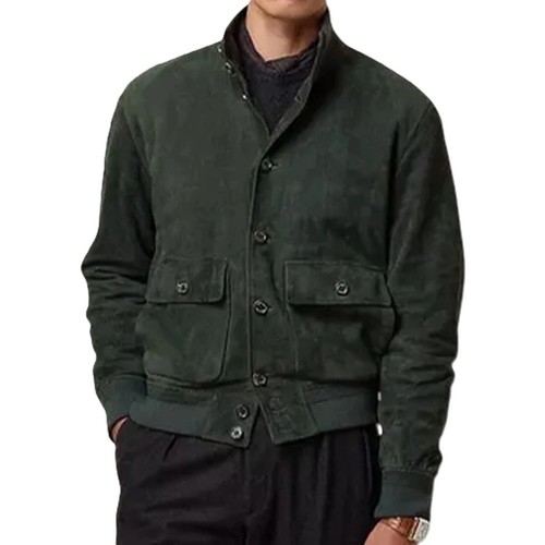 Blouson aviateur vert homme