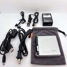 Lecteur Hi-MD Lecteur MiniDisc Sony MZ-RH1 Walkman Argent Fonctionne Occasion