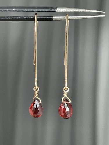 Boucles oreilles grenats - d'oreilles, en
