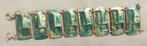Bracelet vintage emaux limoges - vintage,