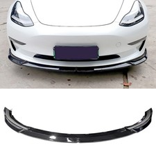 Pour Tesla Model 3 2017-23 Spoiler Lèvre Lame Jupe Pare-Choc Avant Noir Brillant