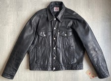 levi's Levi Strauss TRUCKER HORSEHIDE VINTAGE 80's "AERO LEATHER STYLE"TAILLE XL