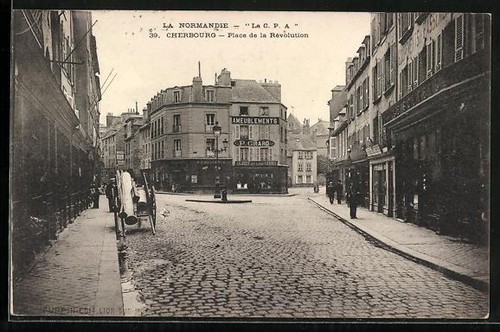 Cpa cherbourg place la - cherbourg,,