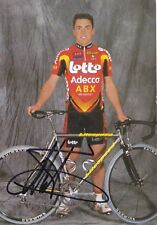 CYCLISME carte cycliste NIKO EECKHOUT équipe LOTTO ADECCO 2002 signée