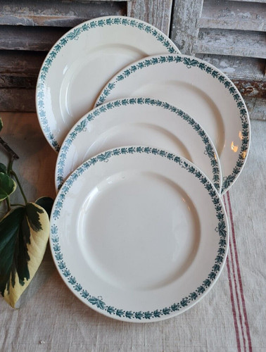Anciennes assiettes plates - anciennes,