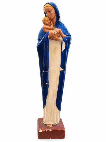 Vierge enfant ancienne - vierge, à