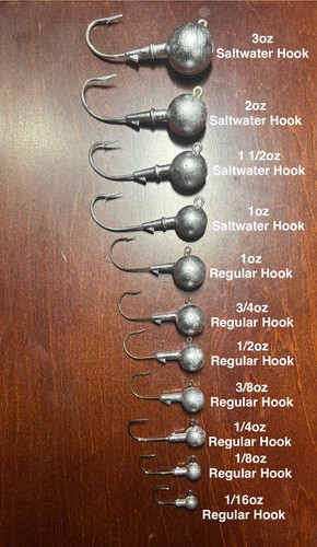 Round jig heads bulk 16oz - heads, bulk-1/16oz