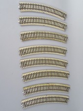 D350 Vintage MÄRKLIN Réf 5200 HO Lot 8 Rails Courbe 1/1 métal pour Voie M 70 mm