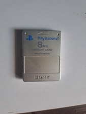 Carte mémoire Ps2 Silver grise memory card playstation 2 vintage PAL jeu video