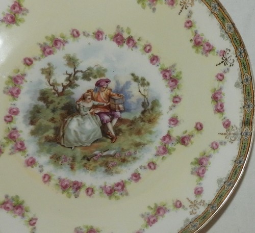 Grande assiette porcelaine cf - assiette, (cf