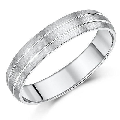 Bague alliance platinée mm - bague,