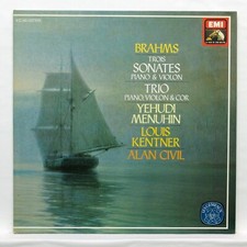 MENUHIN KENTNER – BRAHMS violin & piano sonatas EMI 2xLPs EX+