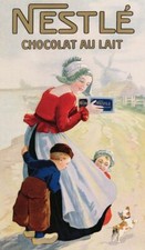 PLAQUE MÉTAL PUB ANCIENNE CHOCOLAT  30 X 20 CM