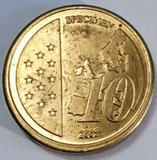 Médaille souvenir - Vatican  - Essai 10 cents  2006  en nickel doré