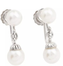 Estate pearl 14k white - white, gold