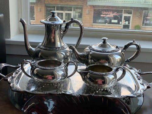 Silver plate tea - plate,
