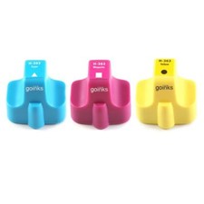 3 C/M/Y Cartouches d'encre pour HP Photosmart C7180 C7183 C7185 C7200 C7250