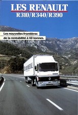 RENAULT TRUCKS / PROSPECTUS 100 g / R 310 / R 340 / R 390 / de 1986