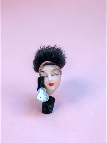 Broche vintage visage de - vintage, "visage