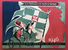 Scoutisme Calendrier des Scouts de France 1946 Pierre Joubert