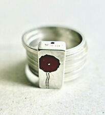KENZO FLOWER BAGUE SEMAINIER EN ARGENT MASSIF POINÇON 925 BIJOU.
