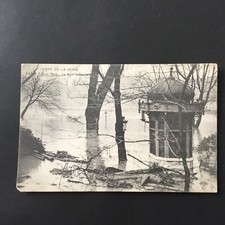 CPA Paris Colonne Morris Pont Neuf Le Vert Galant Inondation Janvier 1910