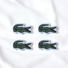 4X Écusson De Remplacement Crocodile Lacoste Broderie Thermocollant 3cm x 1,6cm