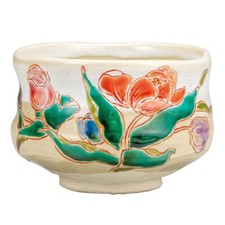 Chawan Kutani Yaki Article Japonais Matcha Vert Thé Bol Tulip Sawada Ikumi Japon