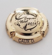 Capsule de champagne Caux Plaqué or noël 2016. TC