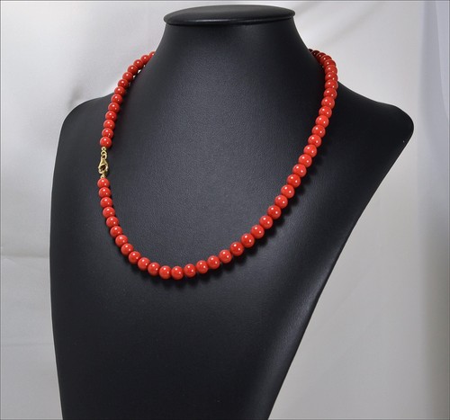 Collier ct et corail - or,