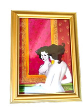 Nu Devant Le Miroir d'Après Catierra - Œuvre Contemporaine