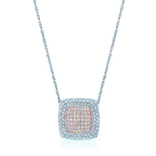 14k deux tons rose - tons, diamant