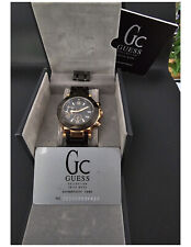 GUESS COLLECTION GC 46500 MONTRE QUARTZ DOREE BRACELET NOIR