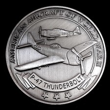 WW2 P-47 Thunderbolt P47 US Air Force - Pièce Médaille Commémorative