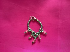 Collier Vert Et Rose Pour