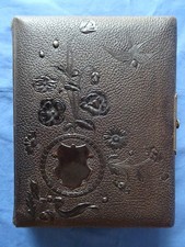 album photo ancien vide, pour photos CDV, Cabinet,  XIXe siècle REF401