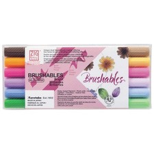 ZIG Memory System Brushables Lot de 6 feutres double pointe deux tons coloré ...