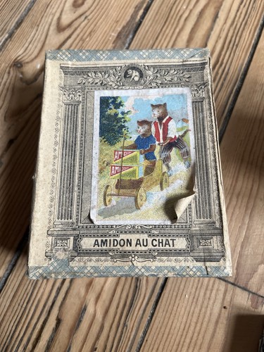 Boîte amidon chat vers - au,