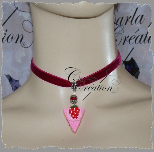 Collier ras cou velours - collier, de